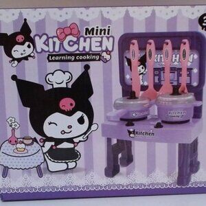 Kuromi Mini Kitchen Cooking Playset Sanrio Kids Pretend Play Toy NEW
